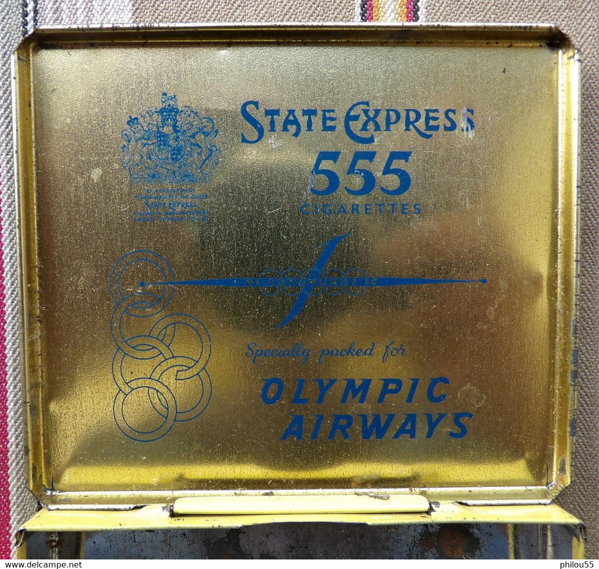 COLLECTION  Boite vide de Cigarettes STATE EXPRESS 555 LONDON OLYMPIC AIRWAYS