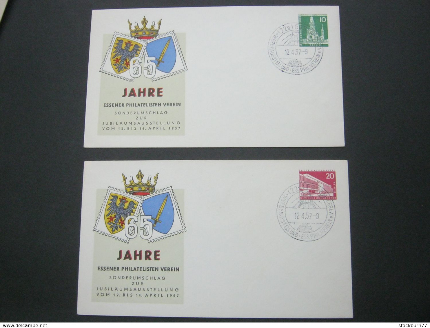 1957 , 2 Privatganzsachen Mit Sonderstempel - Privatumschläge - Gebraucht