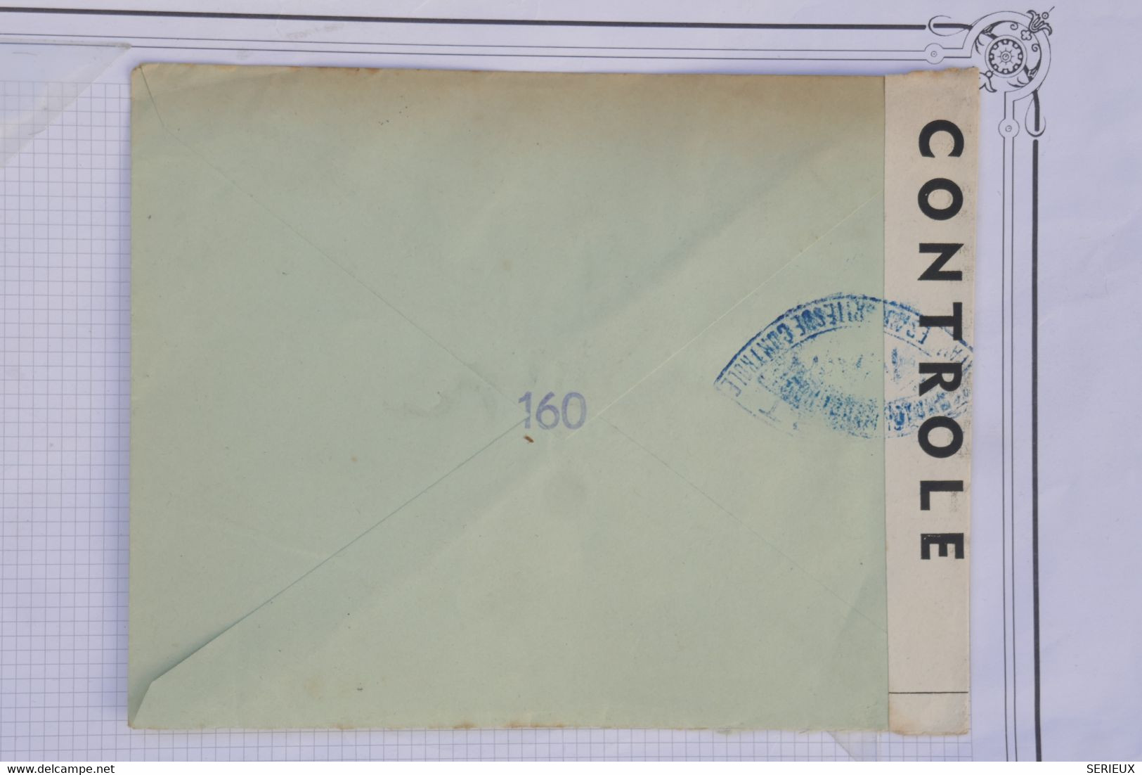 AZ9 MAROC  BELLE LETTRE  CENSUREE 1943 PAR AVION   A  BREUIL   FRANCE  +2 PAIRES DE TP + AFFRANCH. INTERESSANT - Cartas & Documentos