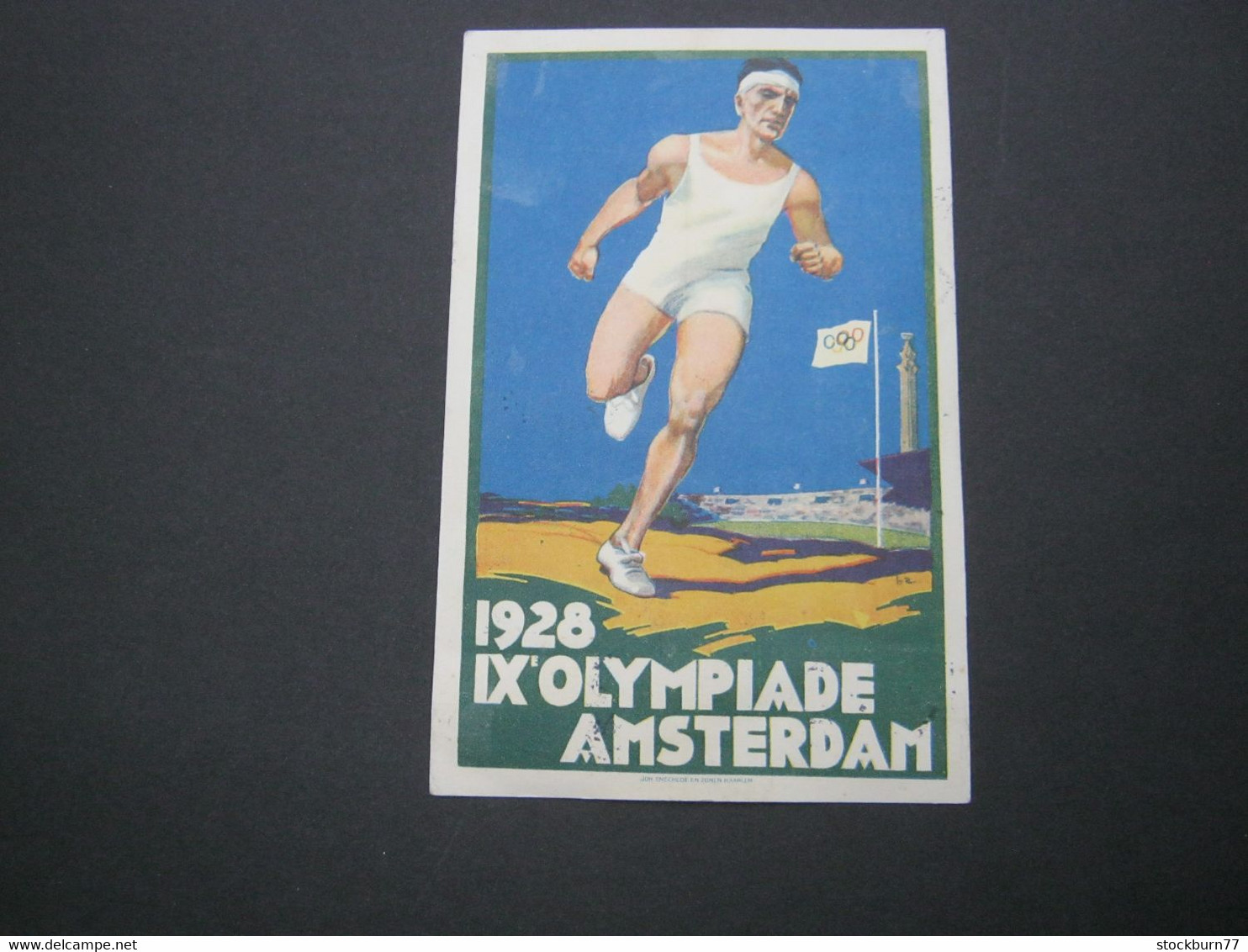 1928: Amsterdam, Olympiade , Sonderkarte Mit Satz Und Sonderstempel - Estate 1928: Amsterdam