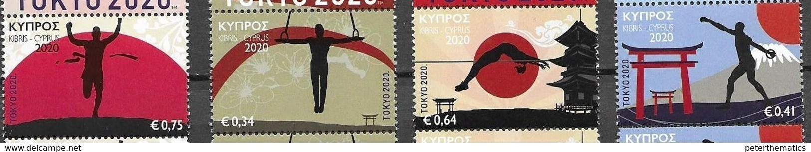 CYPRUS, 2020, MNH, TOKYO OLYMPICS, MOUNTAINS, TEMPLES, GYMNASTICS, 4v - Verano 2020 : Tokio