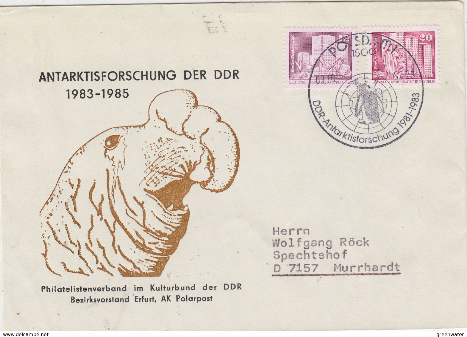 DDR 1983 Antarktisforschung Ca Potsdam 03-10-1983 (DD213A) - Onderzoeksprogramma's