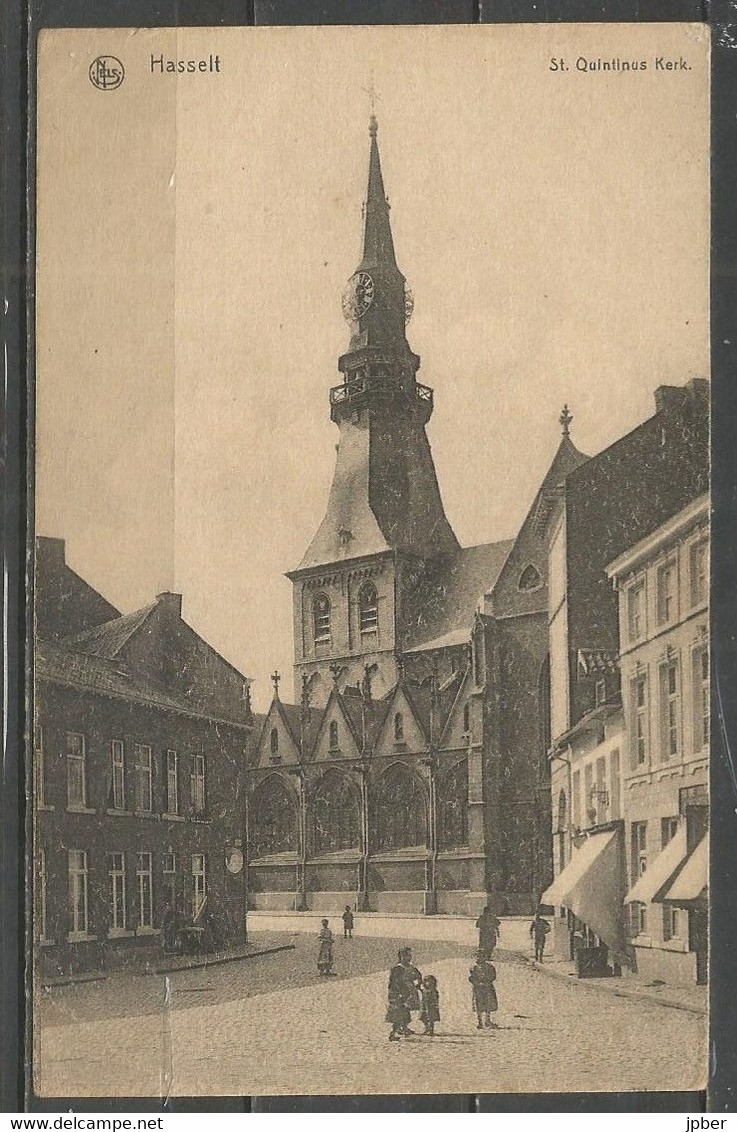 Belgique - Cachet "POSTES MILITAIRES 3" Du 8-1 Sans Millésime - Carte Postale HASSELT St Quintinus Kerk - Storia Postale