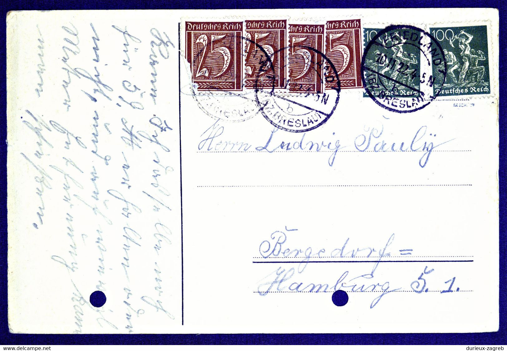 Germany Postcard Posted 1922 B220710 - Covers & Documents