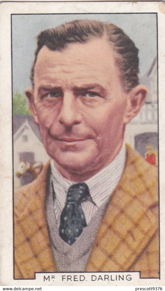 6 Fred Darling, Horse Racing - Sporting Personalities 1936 - Gallaher Cigarette Card - Original - Gallaher