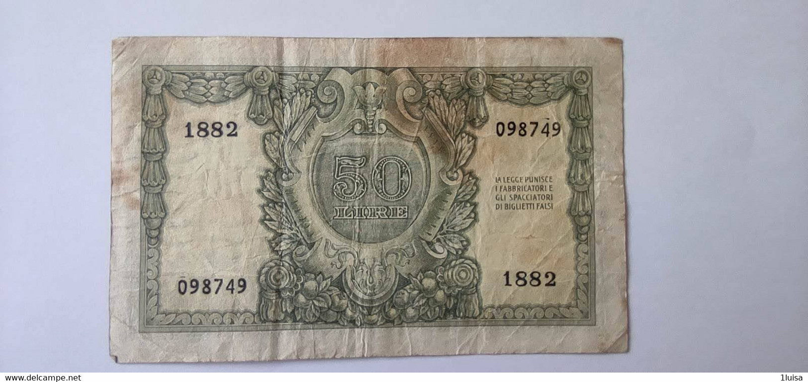 Italia  50 Lire 1951 - 50 Liras