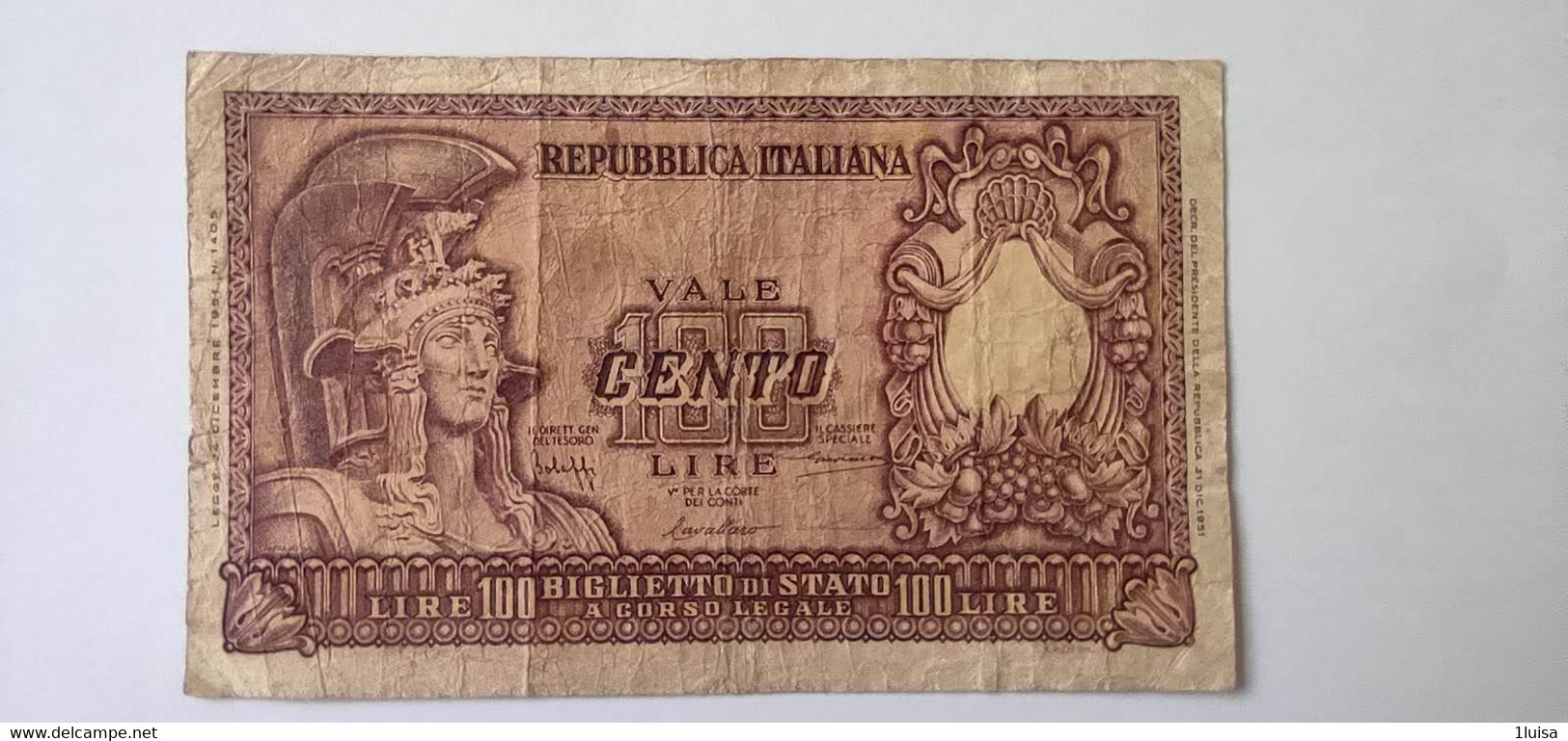 Italia  100 Lire 1951 - 100 Lire