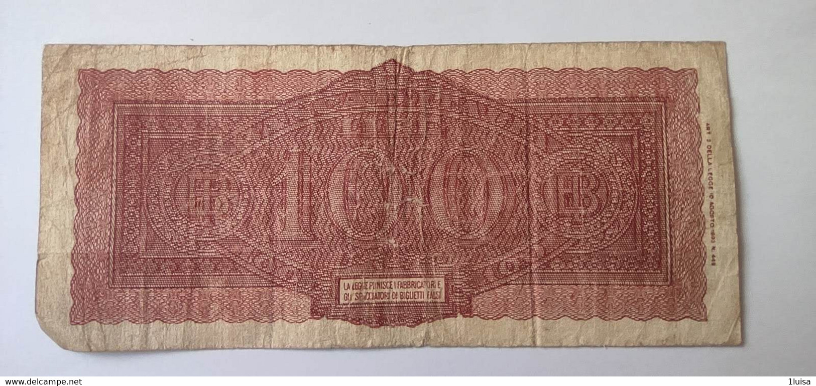 Italia  100 Lire 1944 - 100 Liras