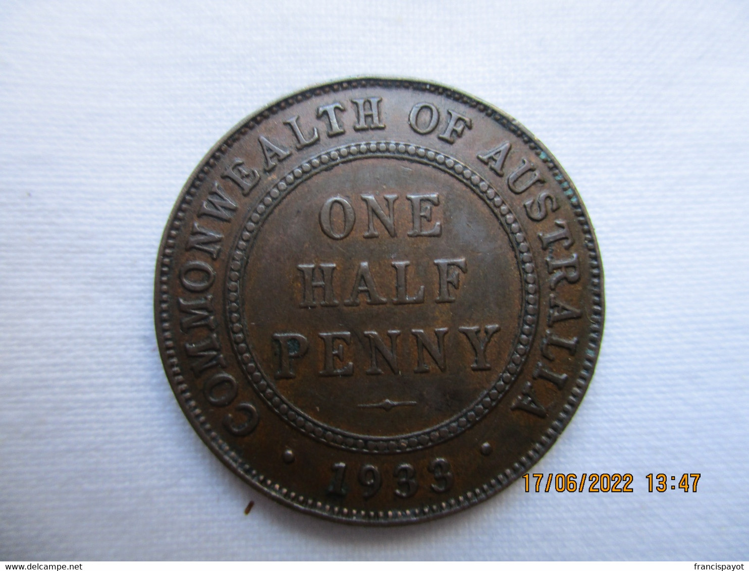 Australie: 1/2 Penny 1933 - ½ Penny