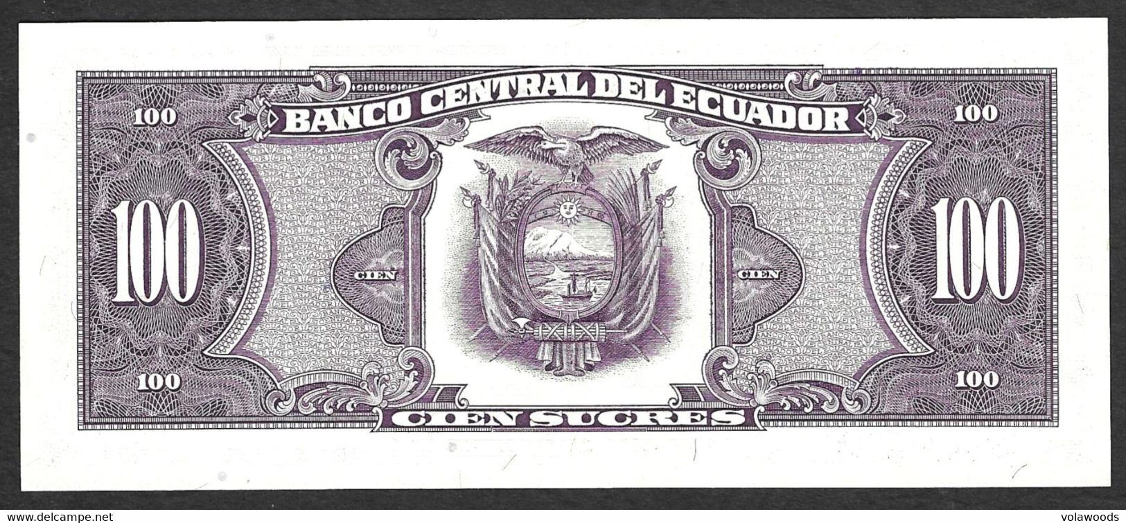 Ecuador - Banconota Non Circolata FdS UNC Da 100 Sucres P-123a.6 - 1990 #19 - Ecuador
