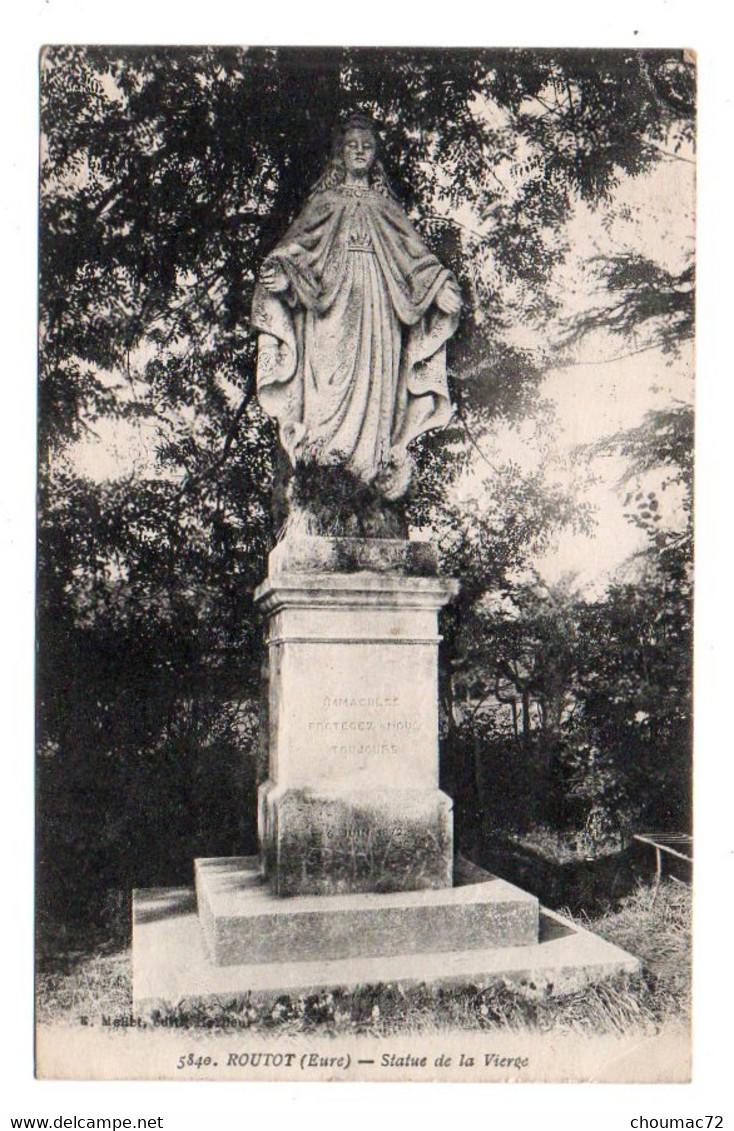 (27) 767, Routot, Mellet, Statue De La Vierge, état - Routot