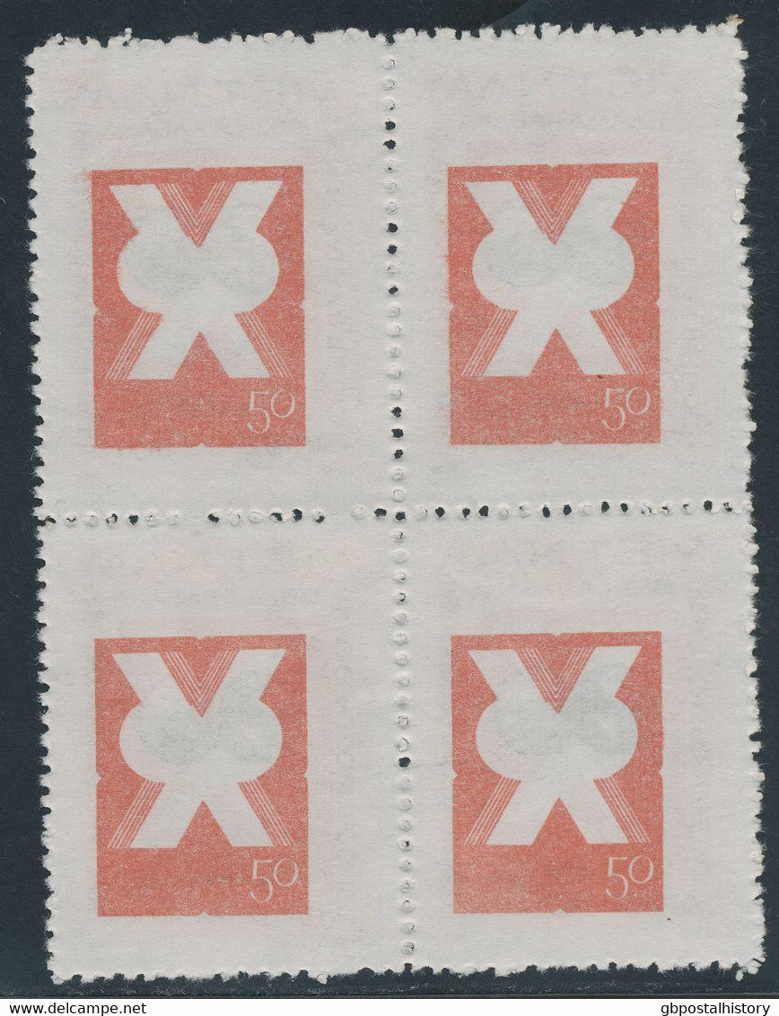 VIETNAM 1982, 10th World Congress Of Trade Unions, Havana; 50 Xu Multicolored, Superb U/M Block Of Four, MAJOR VARIETIES - Vietnam