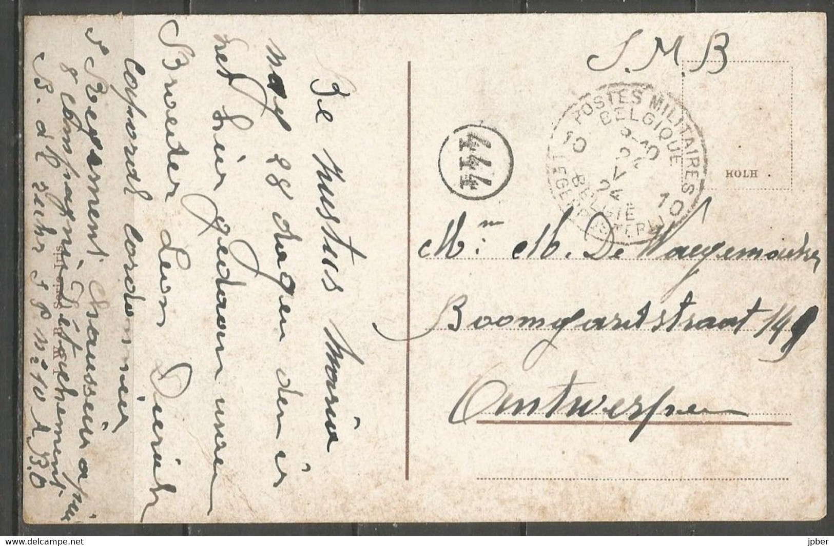 Belgique - Cachet "POSTES MILITAIRES 10" Du 24-5-24 - Carte Postale BERLIN Reichstagsgebaüde - Lettres & Documents