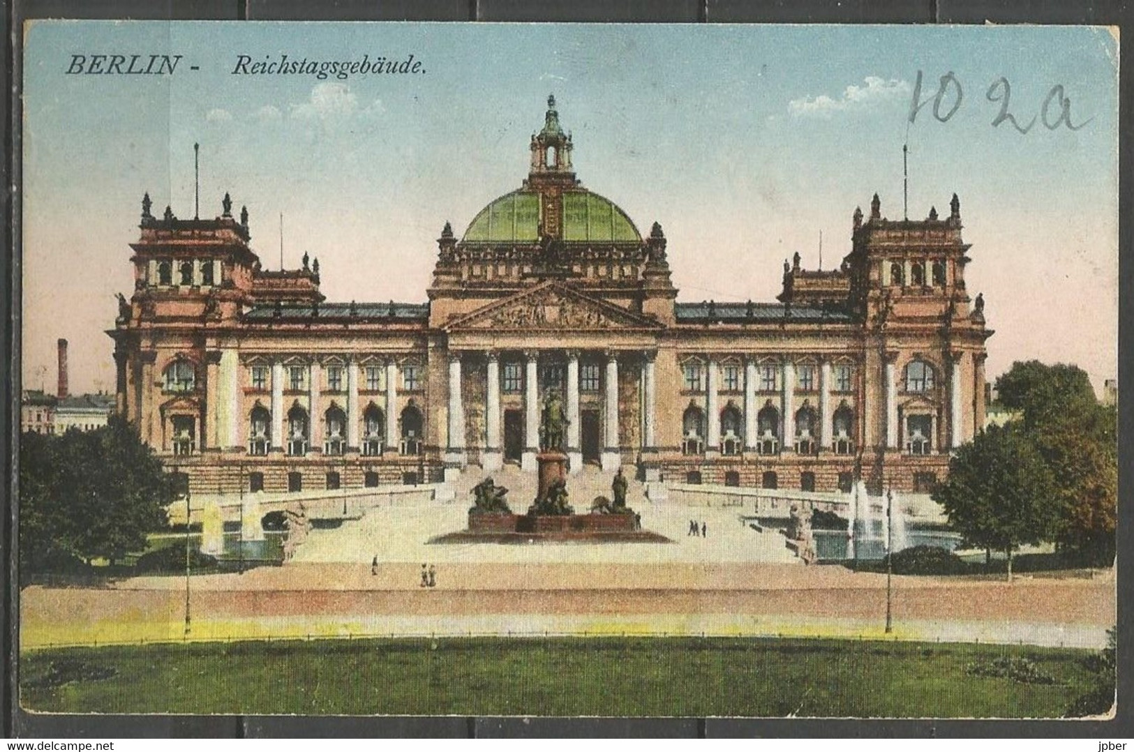 Belgique - Cachet "POSTES MILITAIRES 10" Du 24-5-24 - Carte Postale BERLIN Reichstagsgebaüde - Storia Postale