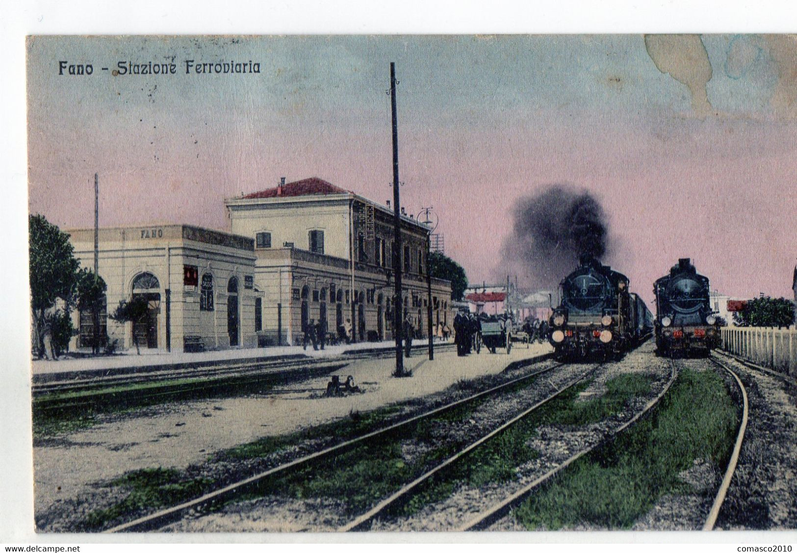 Cartolina Di FANO STAZIONE FERROVIARIA Viaggiata Nel 1930 Bella E Rara - Fano