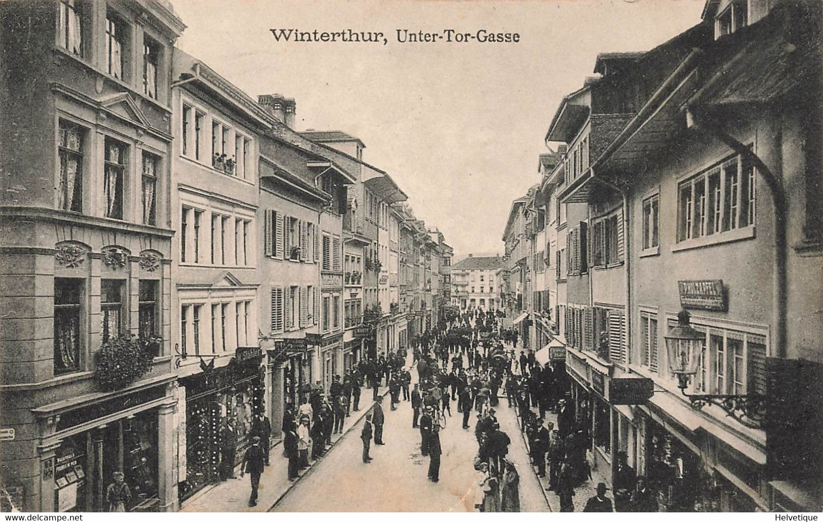 Winterthur Unter-Tor-Gasse  1916 Untertor - Animée - Winterthur