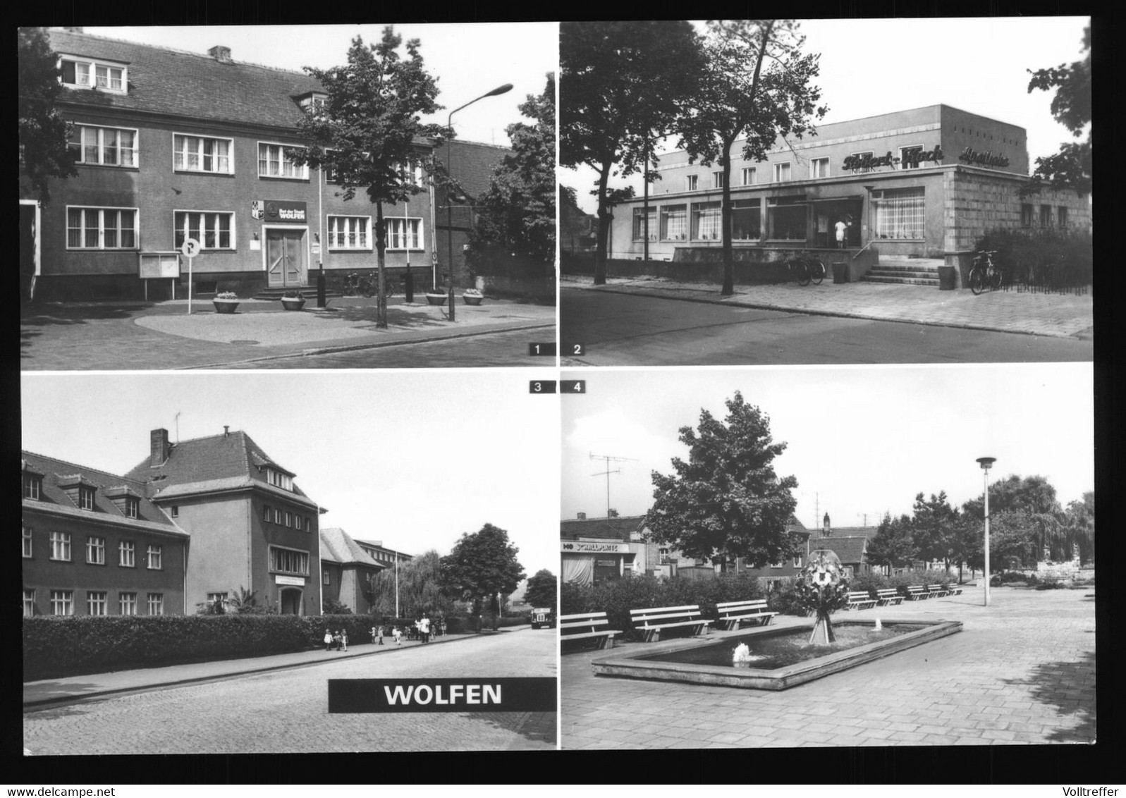 DDR AK 1980 Mehrbild Wolfen Mit Apotheke, Rat Der Stadt, Kinderstätte VEB Filmfabrik Wolfen, Markt - Wolfen