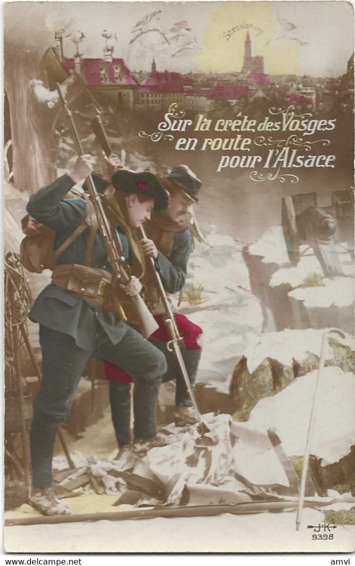 22-7-1874 Guerre 1914 1918 Sur La Crete Des Vosges En Route Pour L'alsace - Patriotic