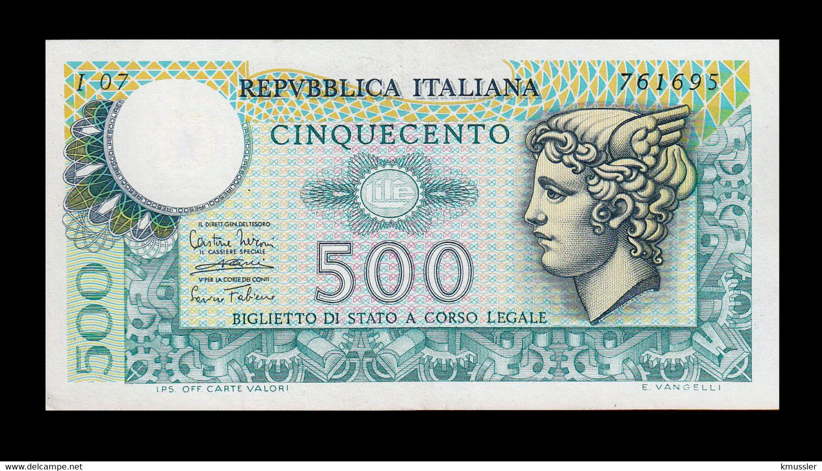 # # # Banknote Italien (Italy) 500 Lire 1974 UNC- # # # - 500 Liras