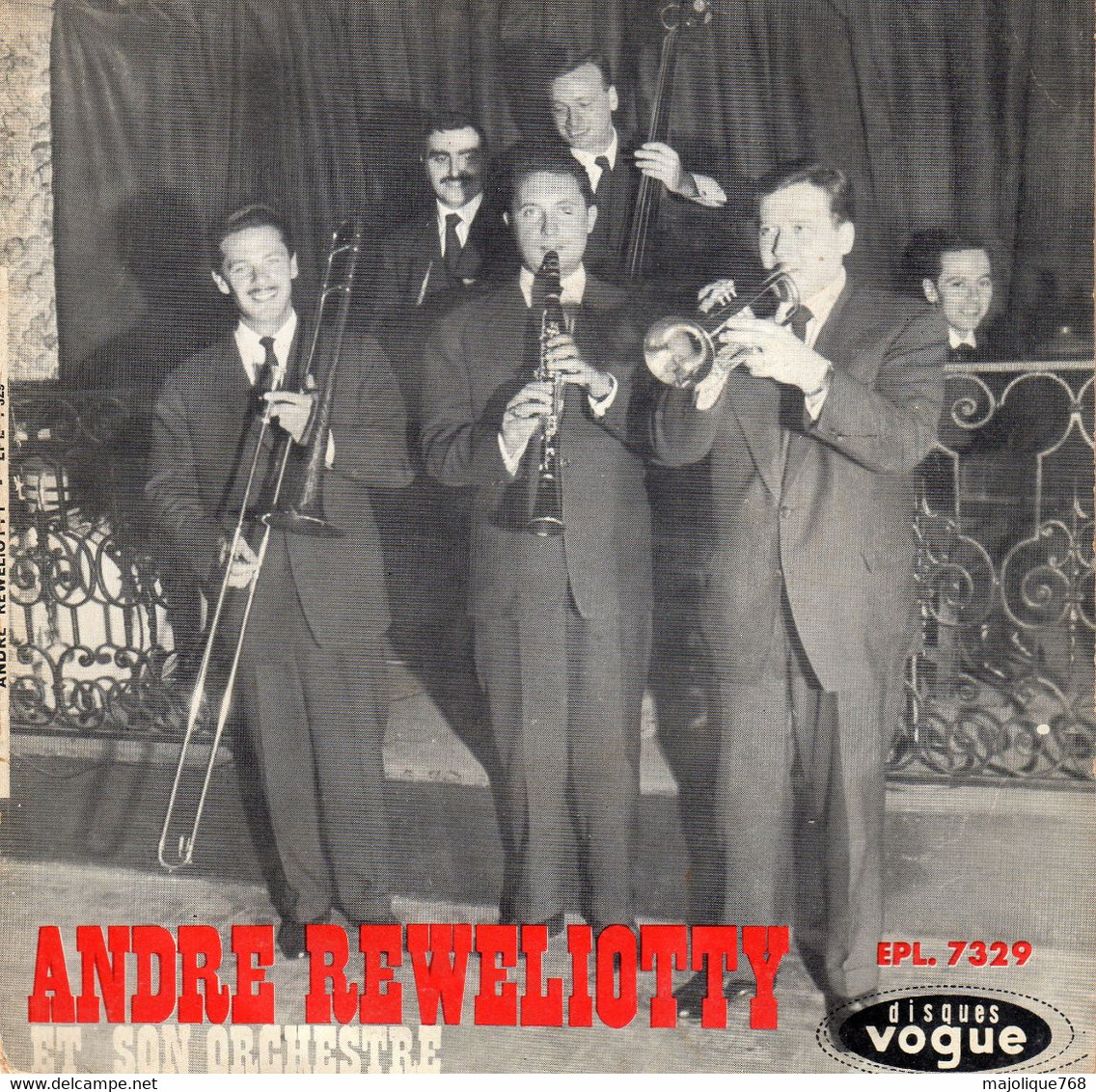 Disque 45 T De André Reweliotty Et Son Orchestre - A La Plage - Vogue EPL 7329 - France - Jazz