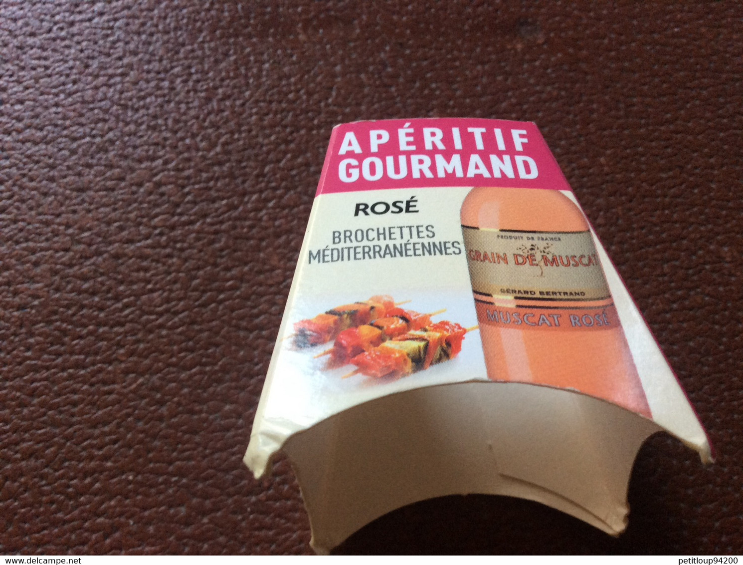 COLLERETTE PUBLICITAIRE DE BOUTEILLE  Apéritif Gourmand - Other & Unclassified