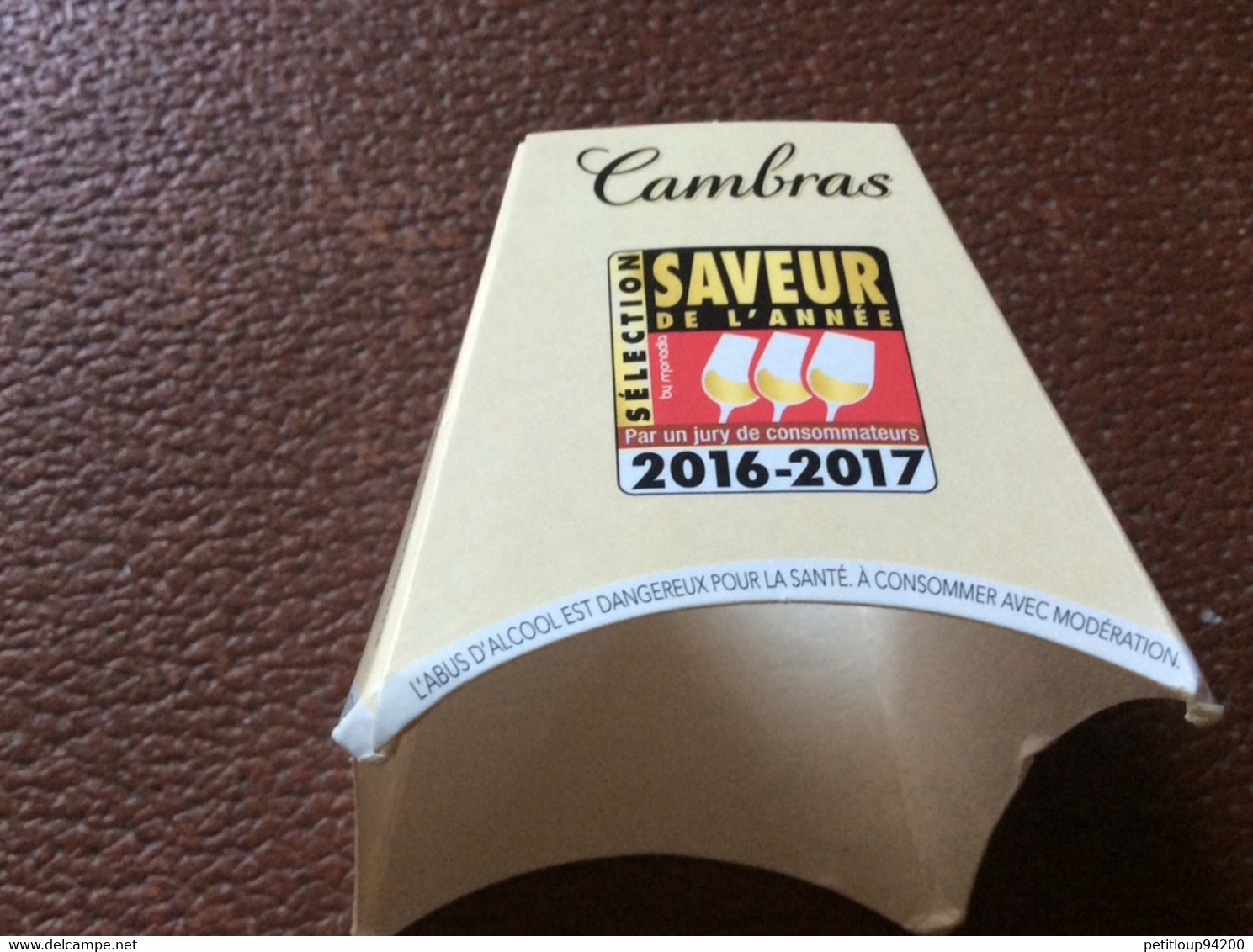 COLLERETTE PUBLICITAIRE DE BOUTEILLE  Cambras 2016-2017 - Other & Unclassified