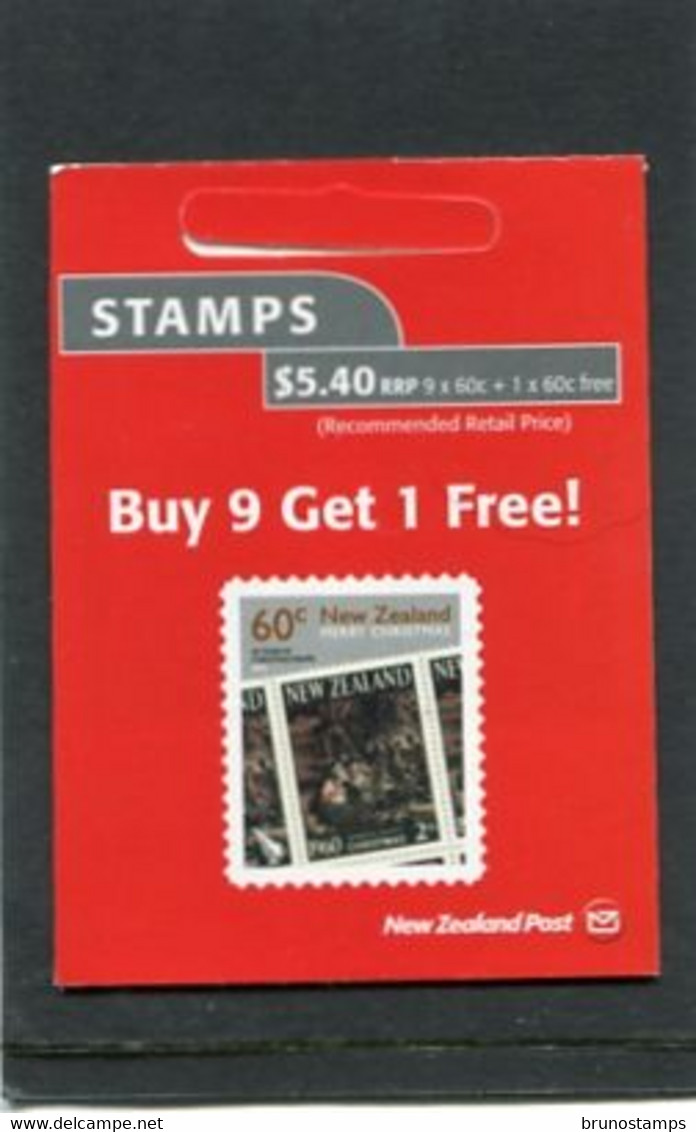 NEW ZEALAND - 2010  $ 5.40  BOOKLET  CHRISTMAS  MINT NH - Postzegelboekjes