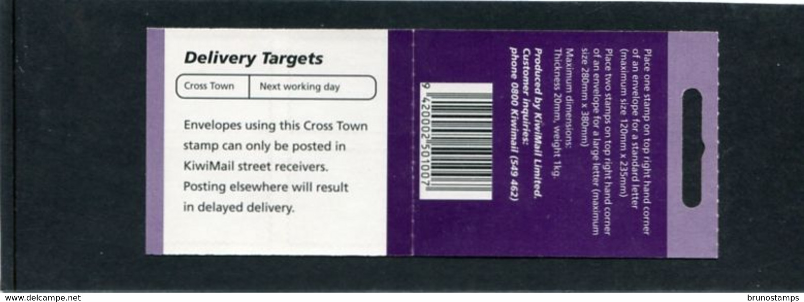 NEW ZEALAND - BOOKLET  KIWI MAIL  CROSSTOWN  MINT NH - Carnets