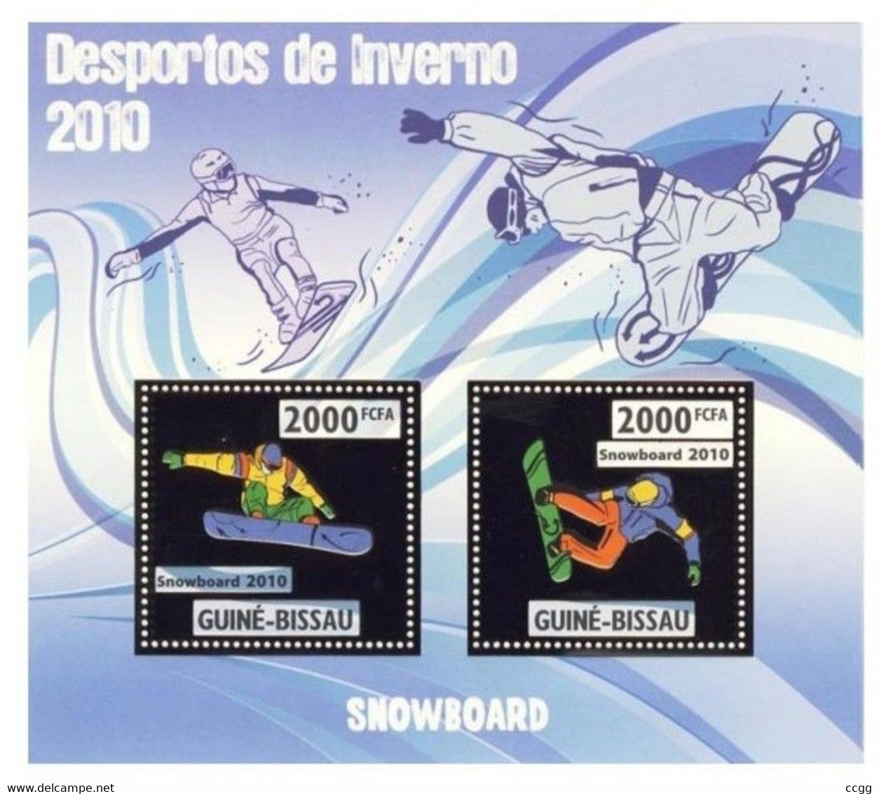 Olympische Spelen  2010 , Guinea Bissau  - Blok ( Zegels Goud )  Postfris - Invierno 2010: Vancouver