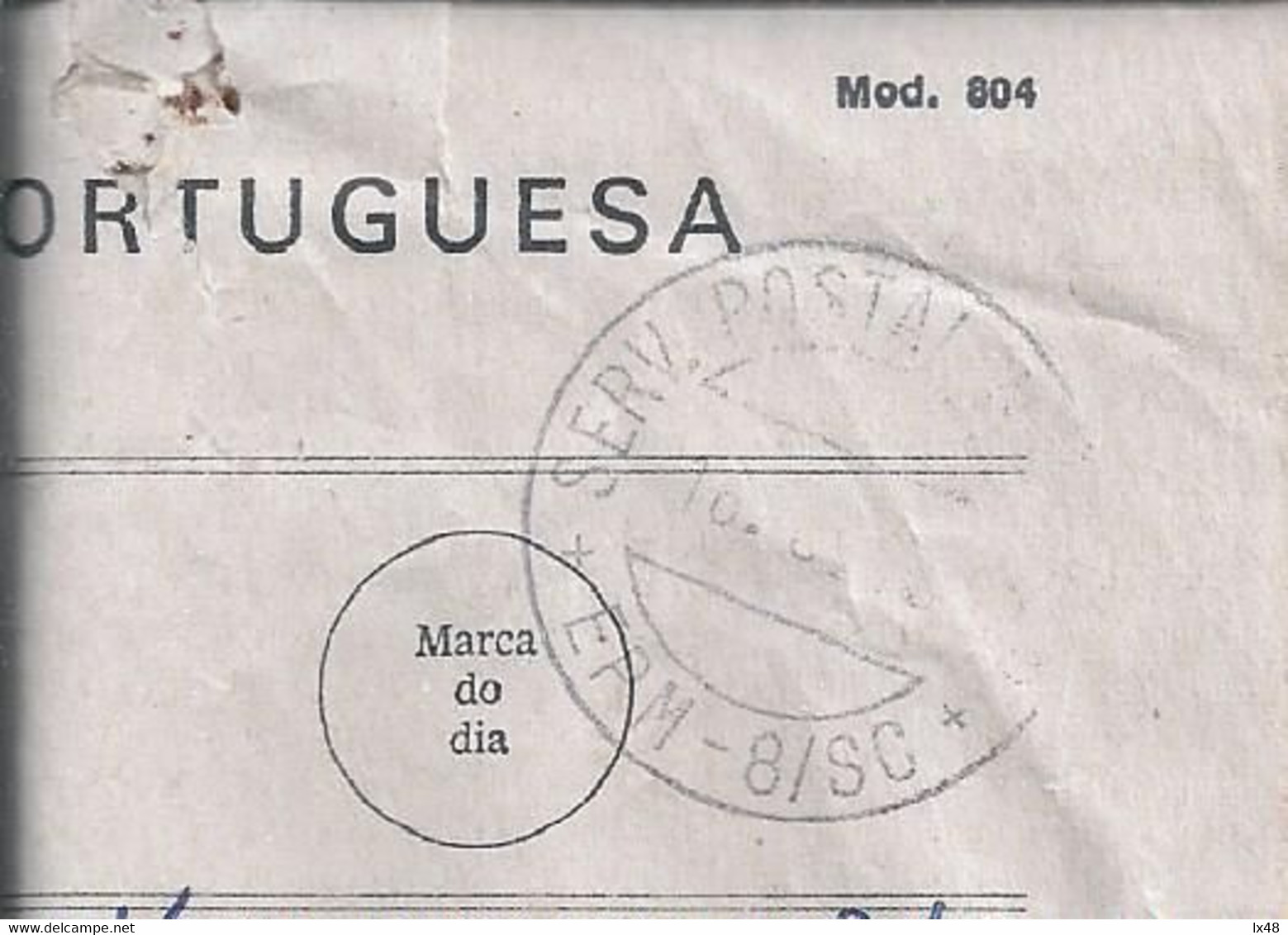 Raro Telegrama Da Guiné De 1962 Com Obliteração Do Serv. Postal Militar . EPM 8/SC. Reencaminhado Do SPM 2938 Para 1158. - Covers & Documents