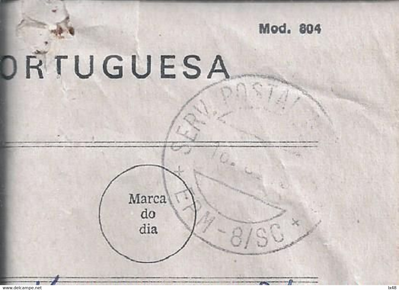 Raro Telegrama Da Guiné De 1962 Com Obliteração Do Serv. Postal Militar . EPM 8/SC. Reencaminhado Do SPM 2938 Para 1158. - Brieven En Documenten