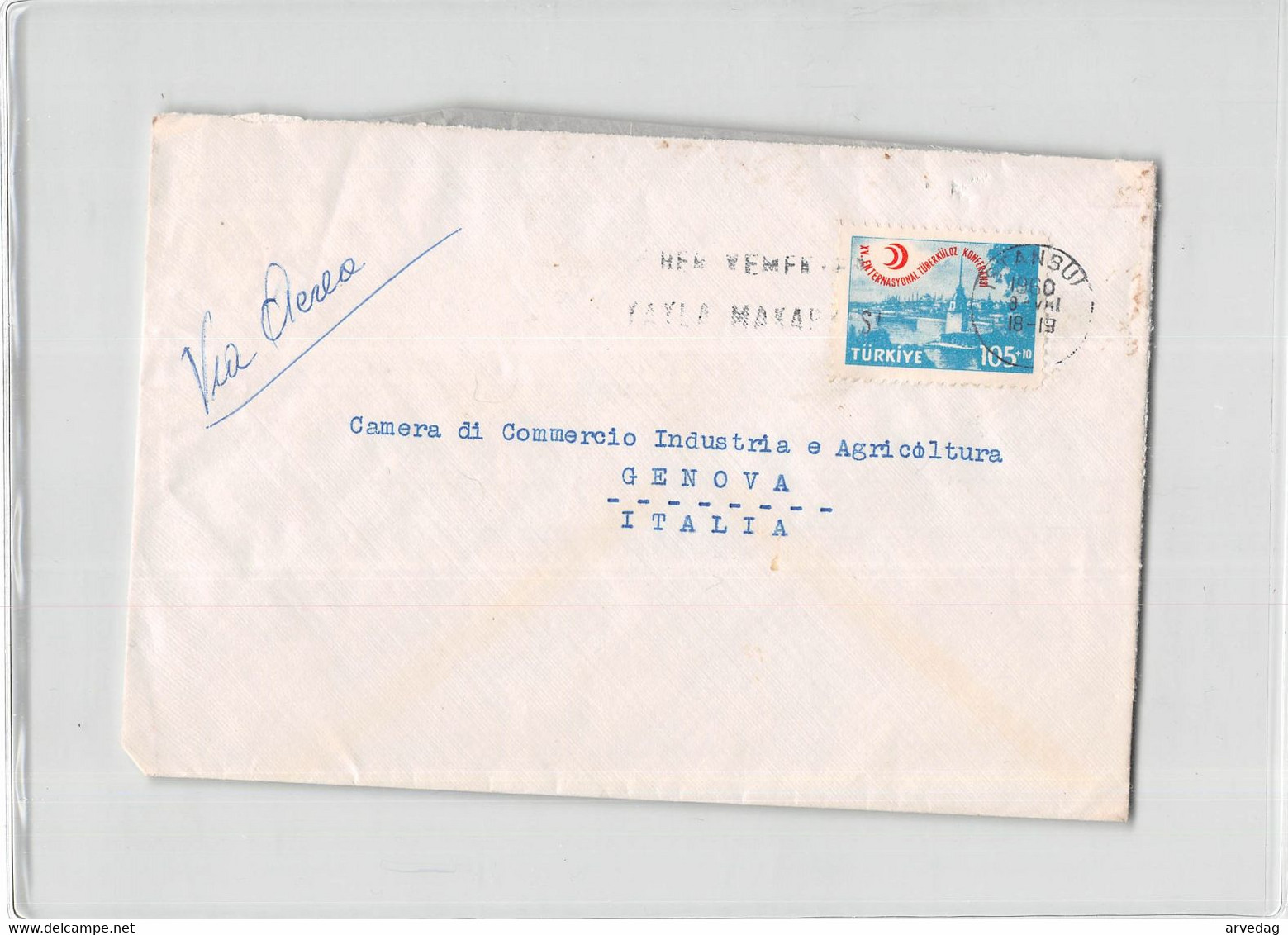 AG1684 01  ISTANBUL TO GRNOVA - AIR MAIL - Covers & Documents