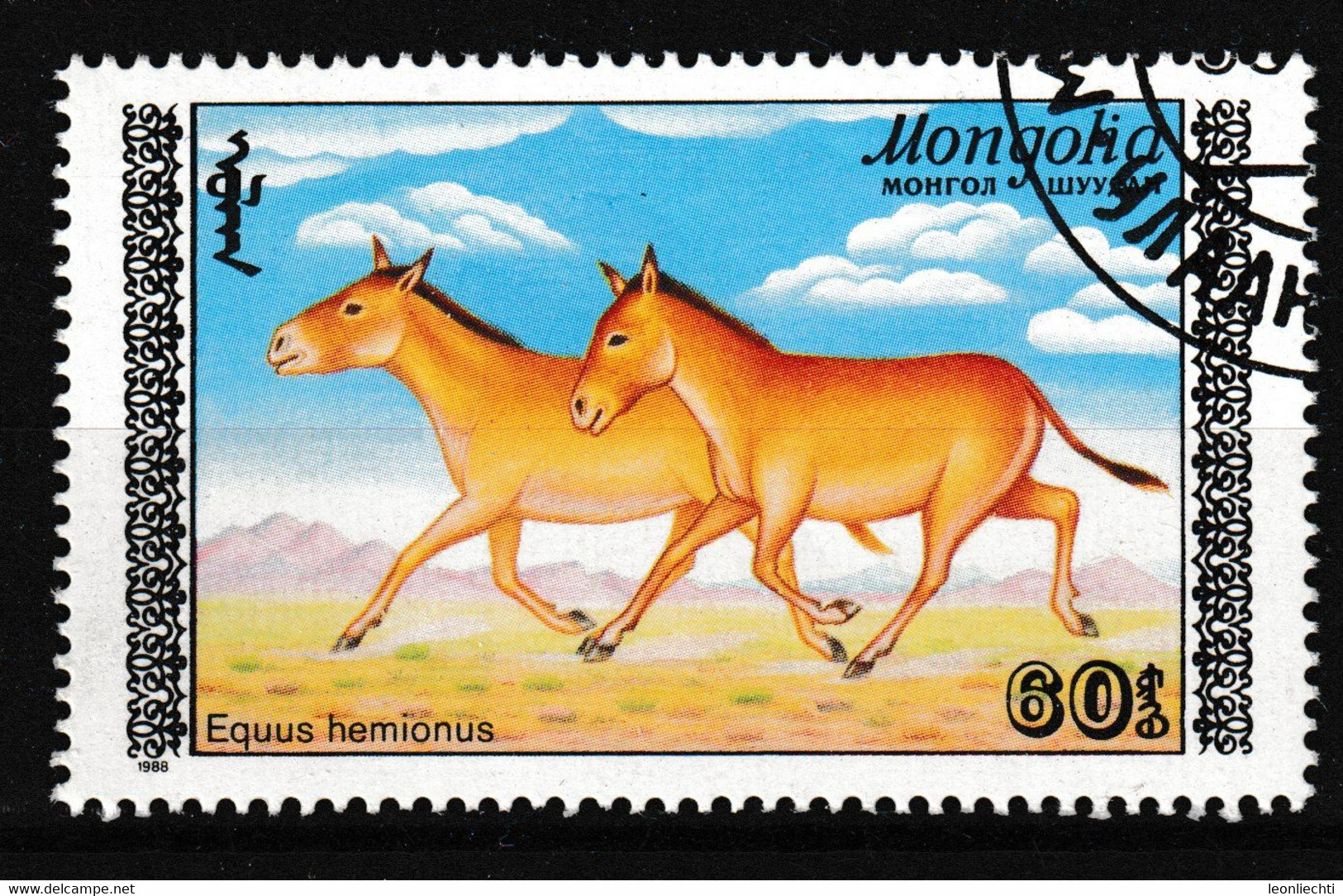 1988 Mongolei, Mi: 1997° / Y&T: 611° Asiatischer Esel / Equus Hemionus - Esel
