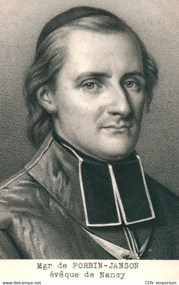 PORTRAIT CHARLES DE FORBIN JANSON FONDATEUR OEUVRE SAINTE ENFANCE PRECHEUR AMERIQUE DU NORD CANADA PRELATE US - Missions