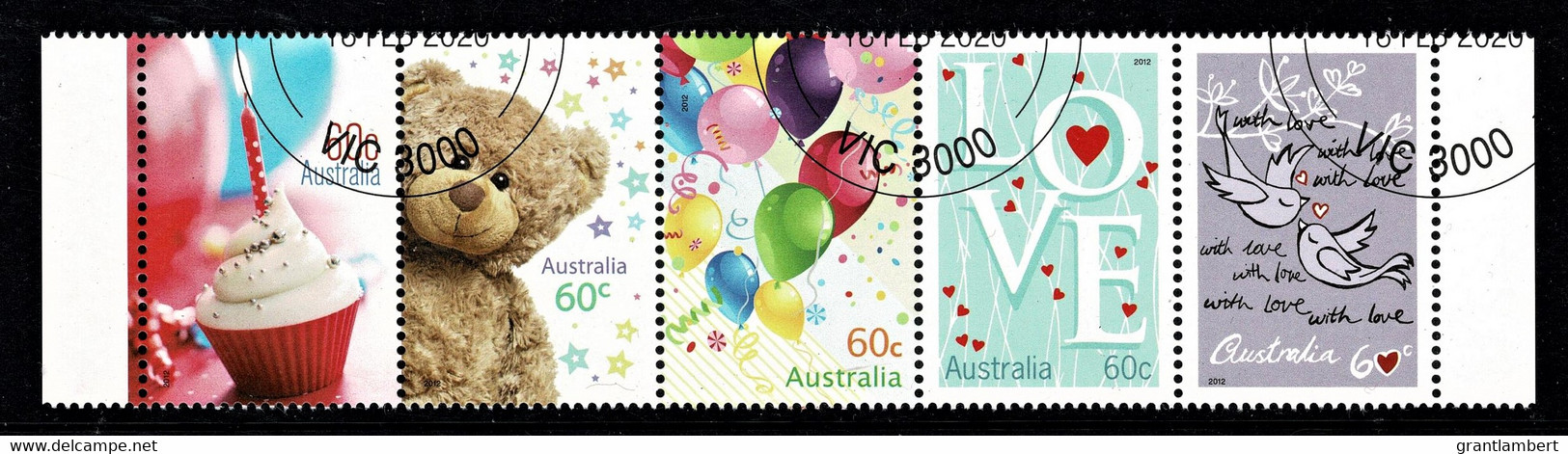 Australia 2012 Greetings - Precious Moments Strip Of 5 CTO - Used Stamps