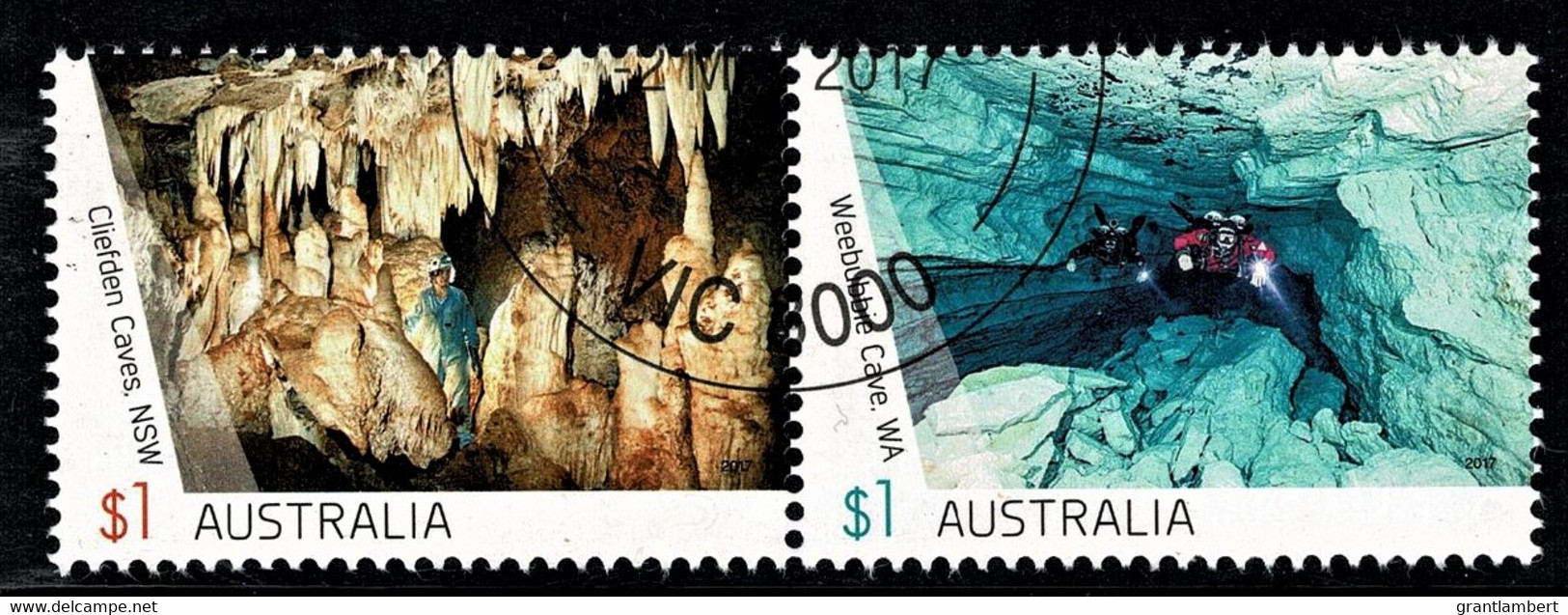 Australia 2017 Caves $1 Pair CTO - Used Stamps