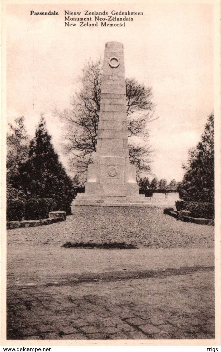 Passendale - Nieuw Zeelands Gedenksteen - Zonnebeke