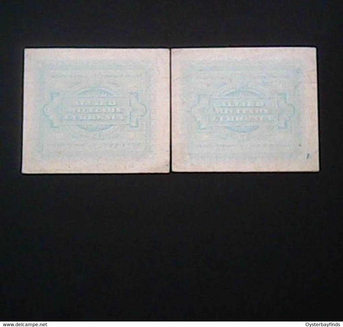 Italy 1943: 2 X 1 Lira With Consecutive Serial Numbers - Occupation Alliés Seconde Guerre Mondiale