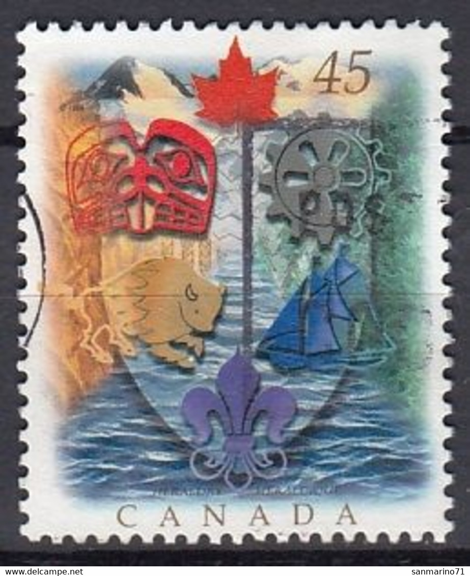 CANADA 1583,used,falc Hinged - Oblitérés