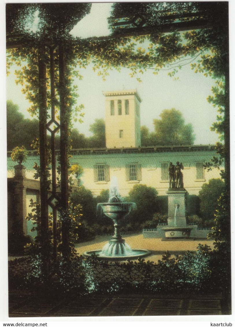 Berlin - Schloß Glienicke - Blumenhof Des Schlosses Klein-Glienicke Um 1837 (August C. Haun)  - (Deutschland) - Steglitz