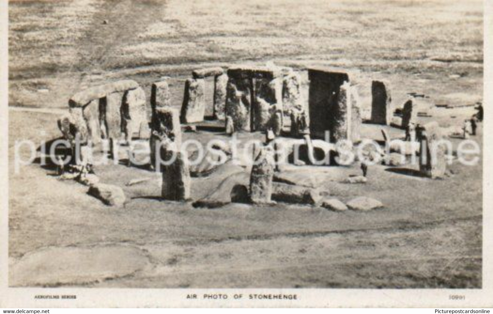 STONEHENGE AIR PHOTO OLD R/P POSTCARD WILTSHIRE BY AEROFILMS LTD HENDON - Stonehenge