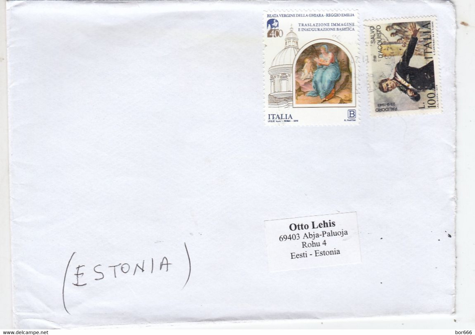 GOOD ITALY Postal Cover To ESTONIA 2021 - Good Stamped: Basilica ; Palidoro - 2021-...: Usati