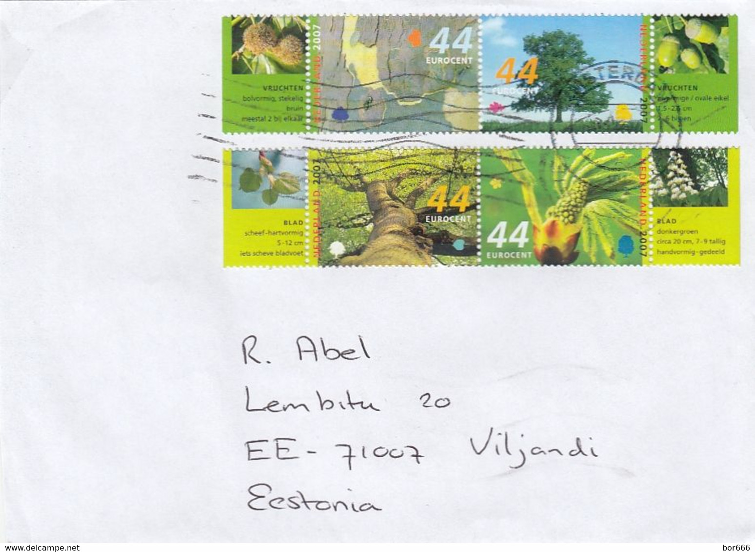 GOOD NETHERLANDS Postal Cover To ESTONIA 2022 - Good Stamped: Trees / Flora - Lettres & Documents