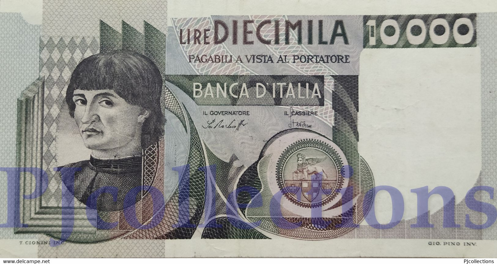 ITALIA - ITALY 10000 LIRE 1976 PICK 106a VF+ - 10.000 Lire