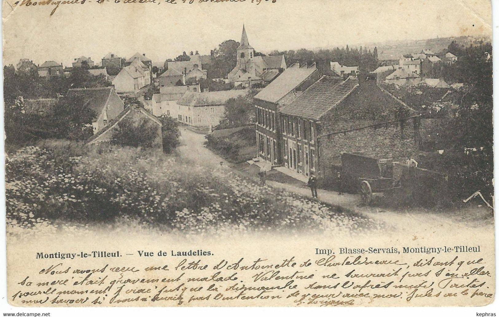 MONTIGNY-LE-TILLEUL (MONTIGNIES-LE-TILLEUL) : Vue De LANDELIES - Cachet Poste 1903 - Montigny-le-Tilleul