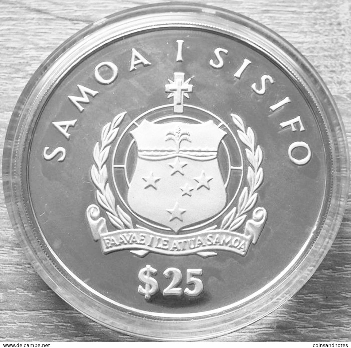 Samoa 1986 - 5 Troy Ounce Fine Silver “Kon-Tiki” - Singapore Mint - COA - Samoa