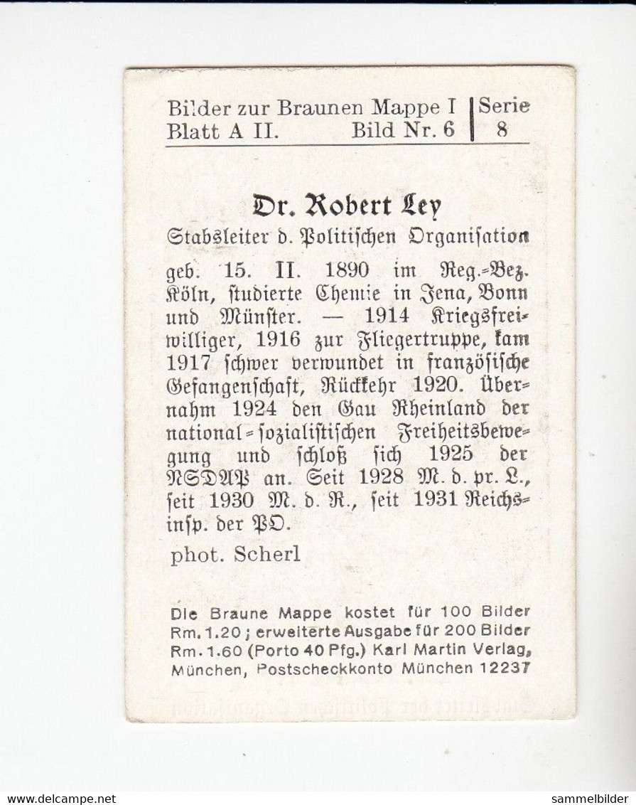 Braune Mappe Dr. Robert Ley Stabsleiter  Politischen Organisation   Bild # 6 Von 1933 - Collections & Lots