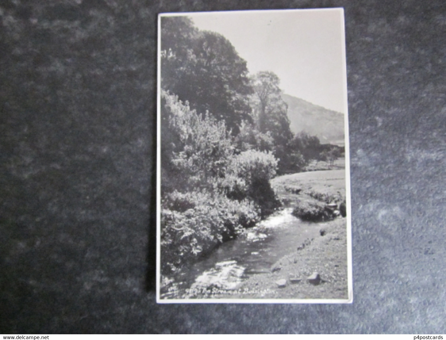 The Stream At Bossington, Nr. Minehead, England, UK. REAL PHOTO POSTCARD (RPPC), Original, Used - Minehead