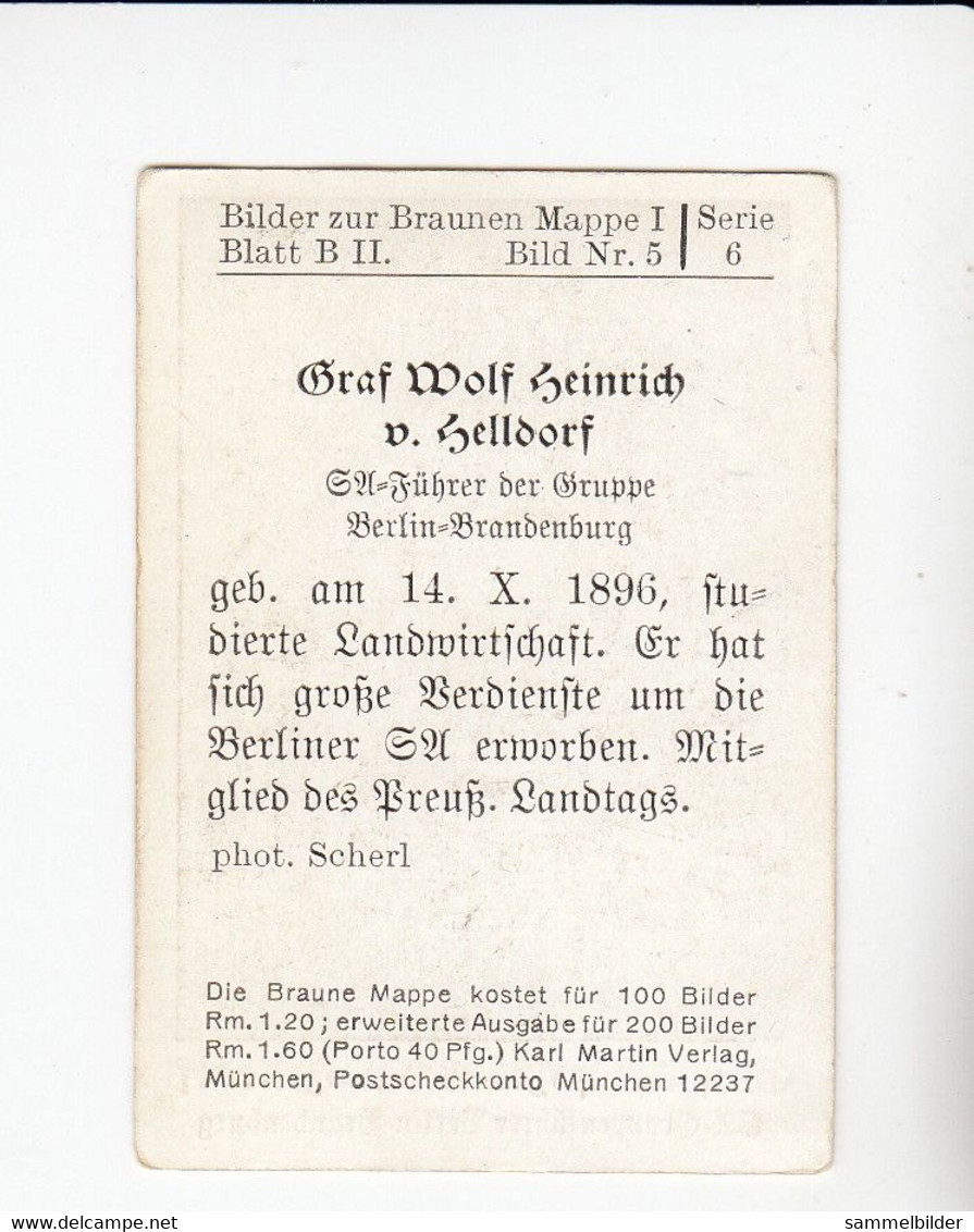 Braune Mappe Graf Wolf Heinrich V. Helldorf Gruppenführer Berlin Brandenburg  Bild # 5 Von 1933 - Collezioni E Lotti