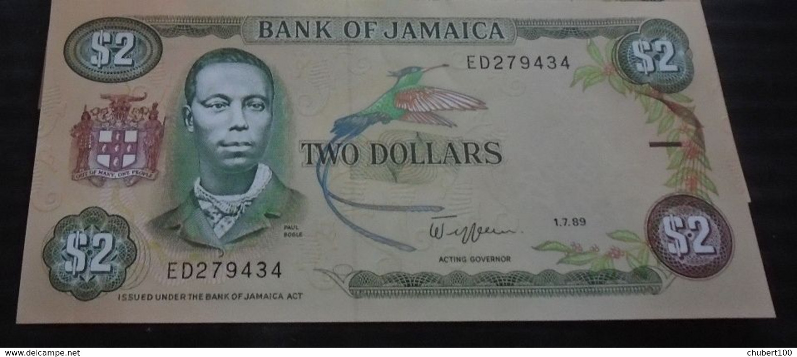 JAMAICA , P 69c , 2 Dollars , 1989, UNC  Neuf , 45% Discount - Jamaica